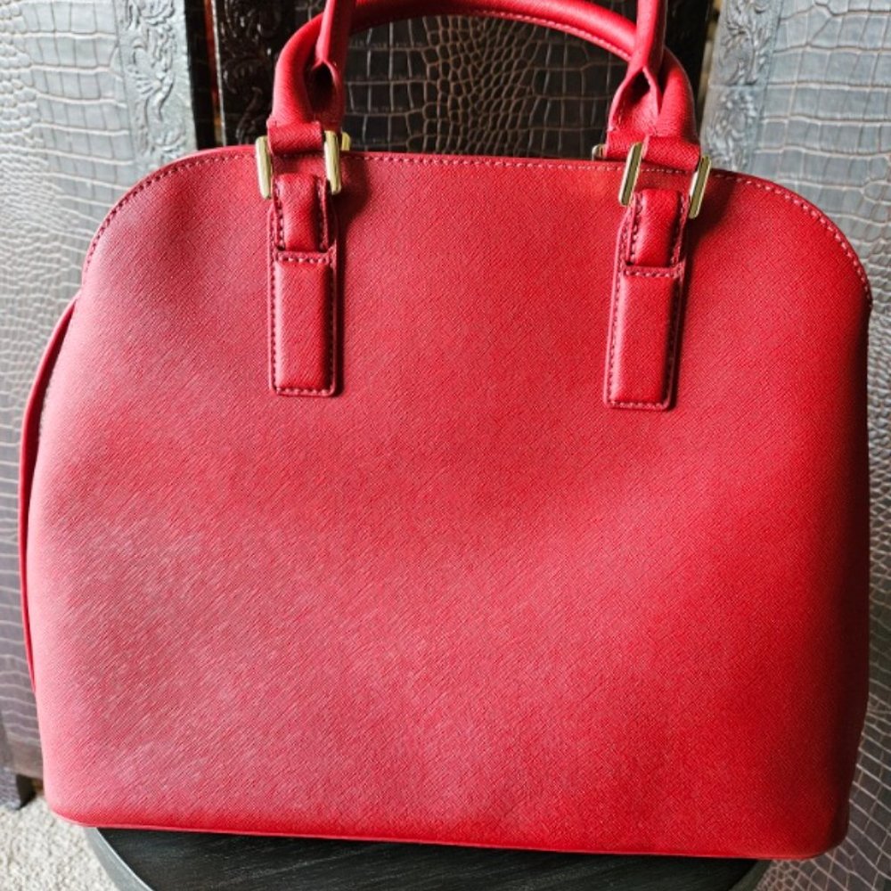 Authentic Tory Burch Women’s open dome satchel in Red - Picture 3 of 6